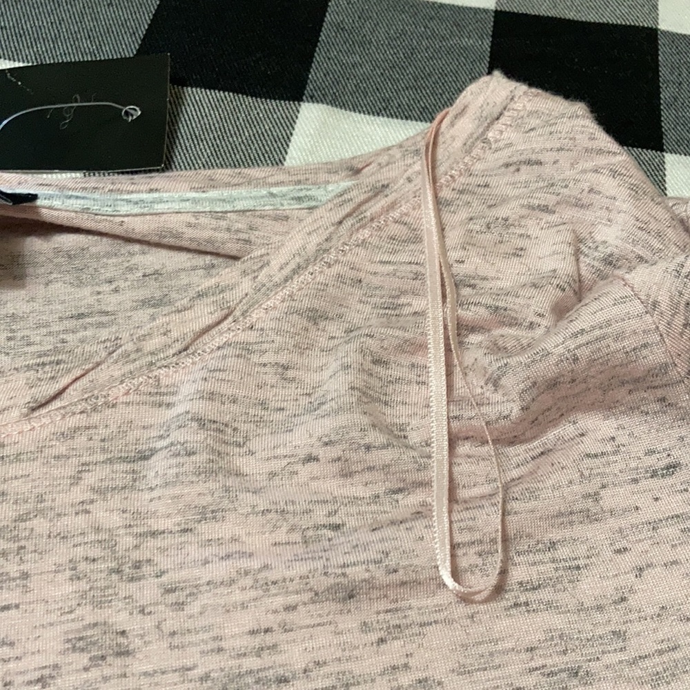 New with Tags! F & F Pink Blush Heathered Short Sleeve Shirt Stretch Women’s 8 - Picture 5 of 9